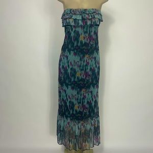 MAXI SUMMER DRESS PRINTED WATERCOLORS